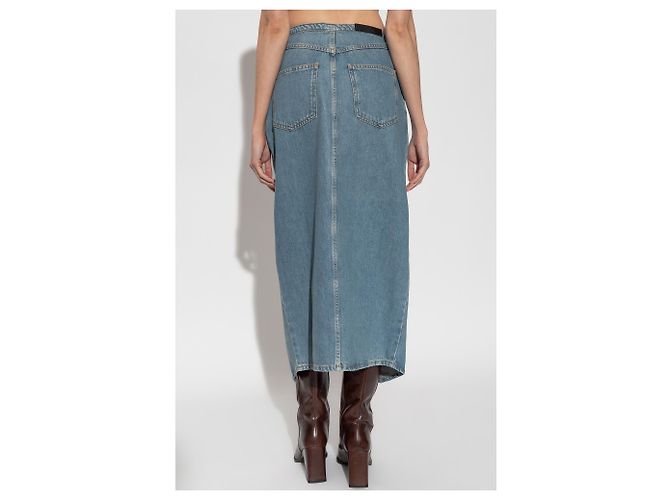 Gonna midi in denim blu Isys Iro - vista 4
