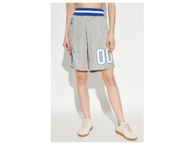 Off White bedruckte Shorts grau - Ansicht 3