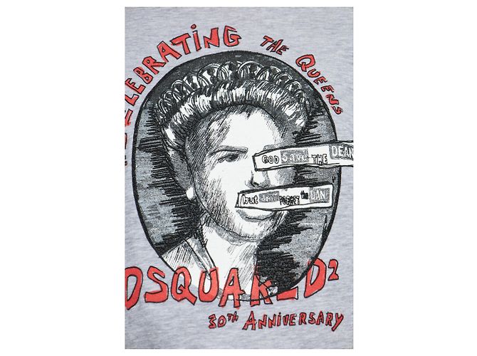 Dsquared2 Logo T-Shirt Grau Baumwolle - Ansicht 5