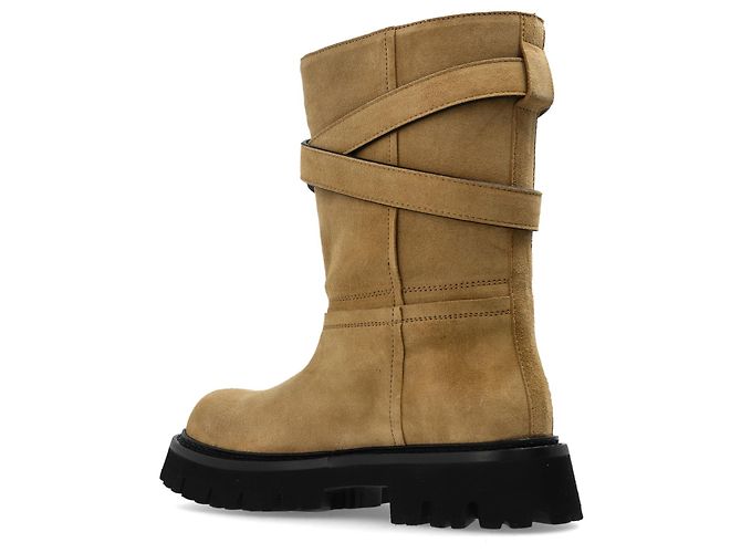 Botines Moschino de gamuza beige - vista 5