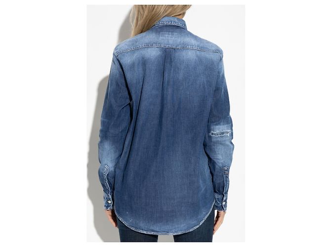 Dsquared2 Jeanshemd Blau Navy - Ansicht 4