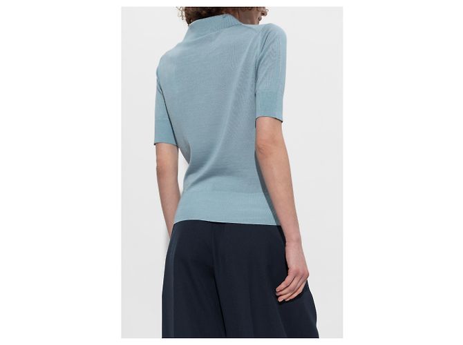 Top de Ami en lana y seda azul pastel - vista 4
