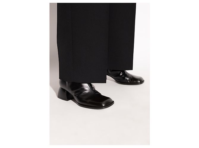 Nodaleto Stiefeletten aus schwarzem Leder mit Absatz - Ansicht 2