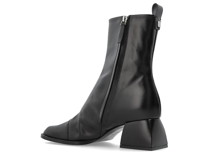 Nodaleto Stiefeletten aus schwarzem Leder mit Absatz - Ansicht 5
