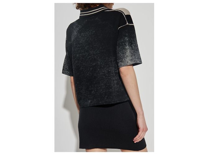 Diesel M-OLIBA-POLO Poloshirt Schwarz Baumwolle Cropped - Ansicht 4