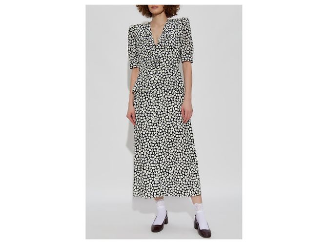 Alessandra Rich Seidenkleid mit Blumenmotiv - Ansicht 3