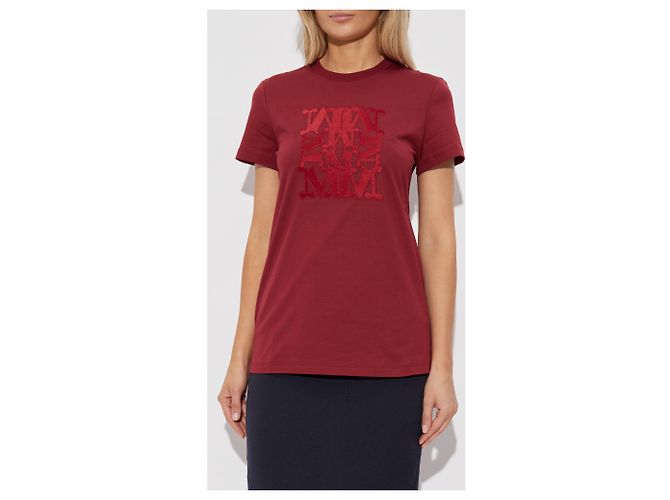 T-shirt Bravo Max Mara vermelha de algodão - vista 3