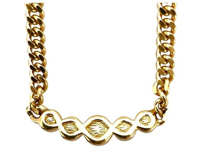 Collana a catena vintage Christian Dior con strass - vista 3