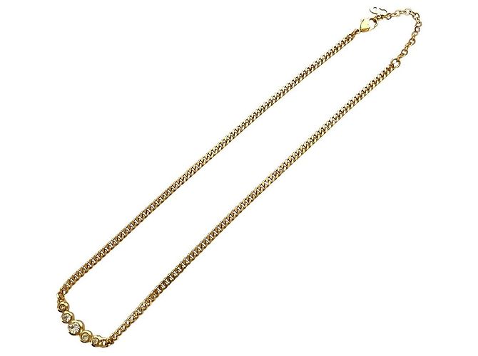 Collana a catena vintage Christian Dior con strass - vista 4