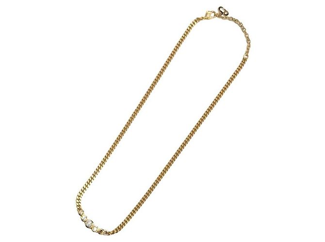 Collana a catena vintage Christian Dior con strass - vista 5