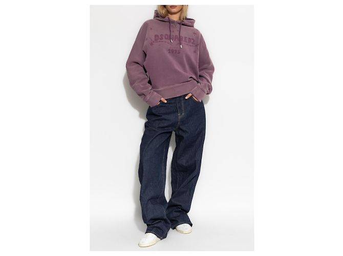 Sudadera con capucha Dsquared2 Logo Púrpura de Algodón - vista 2