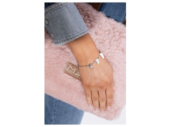 Bracciale Marni in ottone argentato con cristalli - vista 2