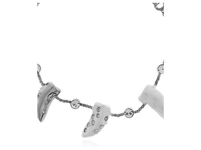 Bracciale Marni in ottone argentato con cristalli - vista 3