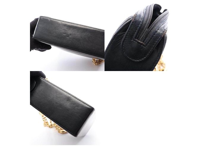 Sac à main Dior en cuir noir - vue 10