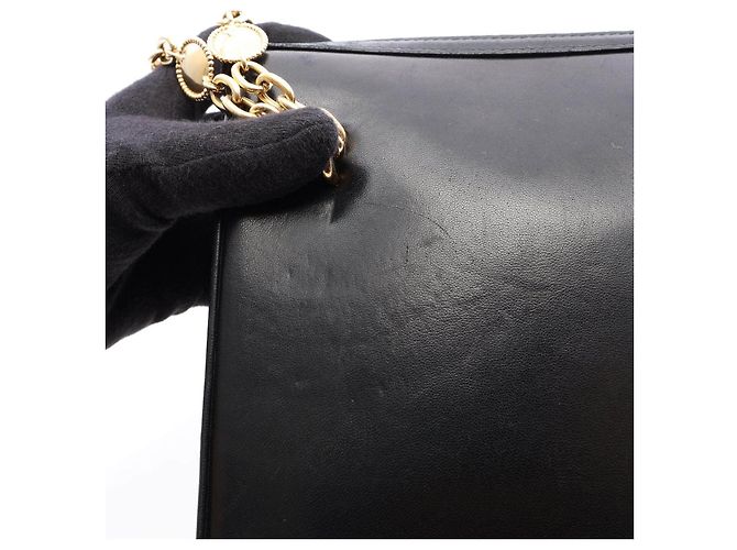 Sac à main Dior en cuir noir - vue 9