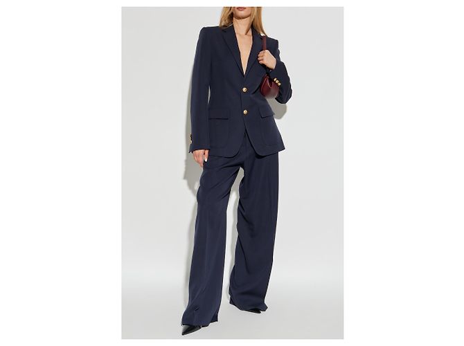 Pantalones de lana azul marino Dsquared2 - vista 2