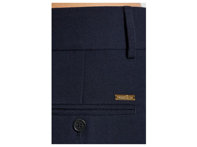 Pantalones de lana azul marino Dsquared2 - vista 5