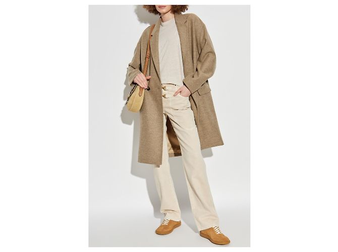 Abrigo Isabel Marant Efegozi de lana marrón beige - vista 2