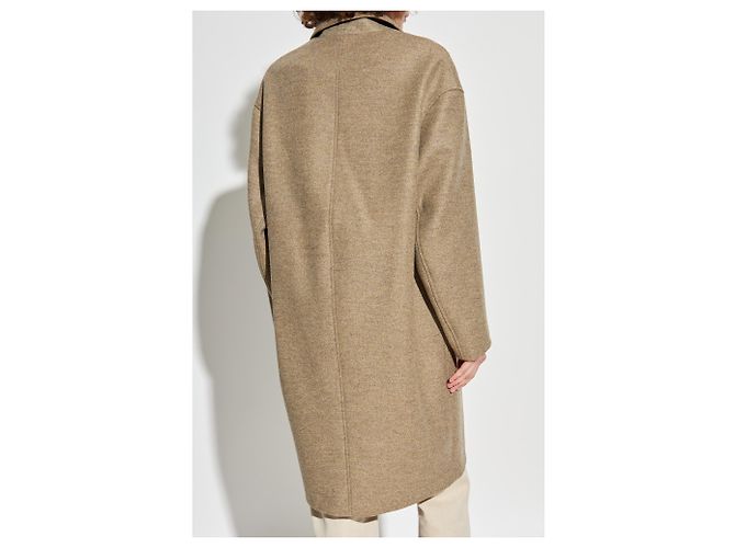 Abrigo Isabel Marant Efegozi de lana marrón beige - vista 4