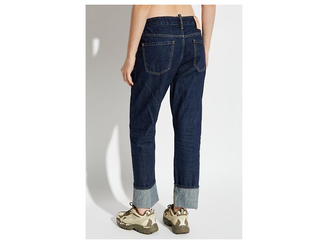 Jeans Tomboy Dsquared2 Blu Cotone - vista 4
