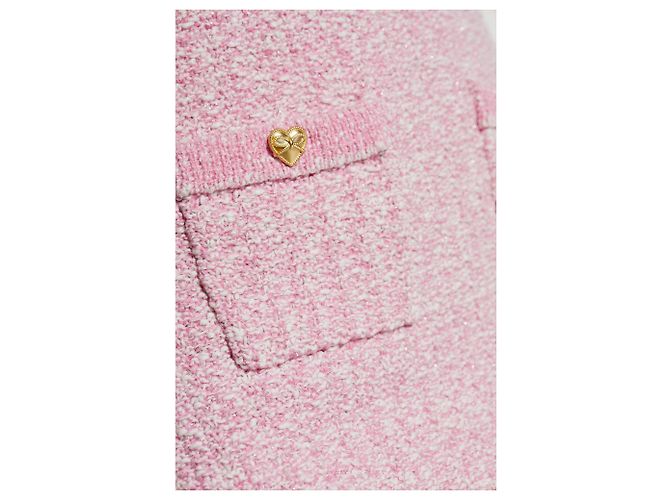 LoveShackFancy Ellianna Minirock aus rosa Tweed - Ansicht 5