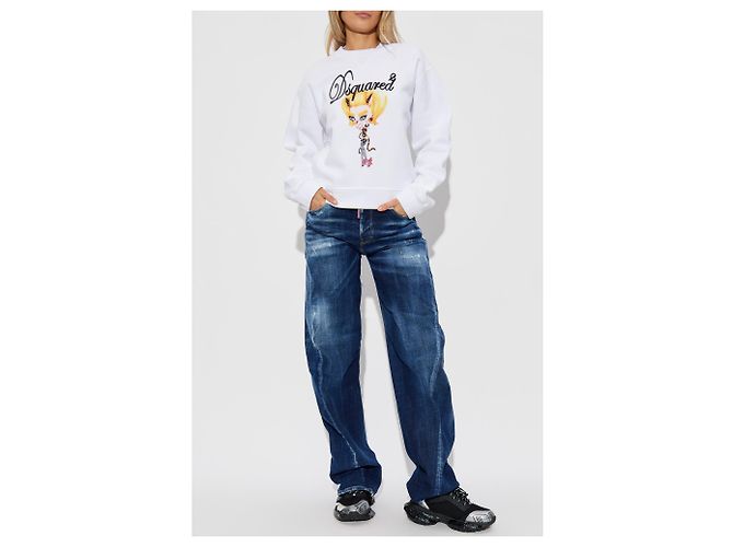 Dsquared2 Sweatshirt mit Print und Applikationen - Ansicht 2