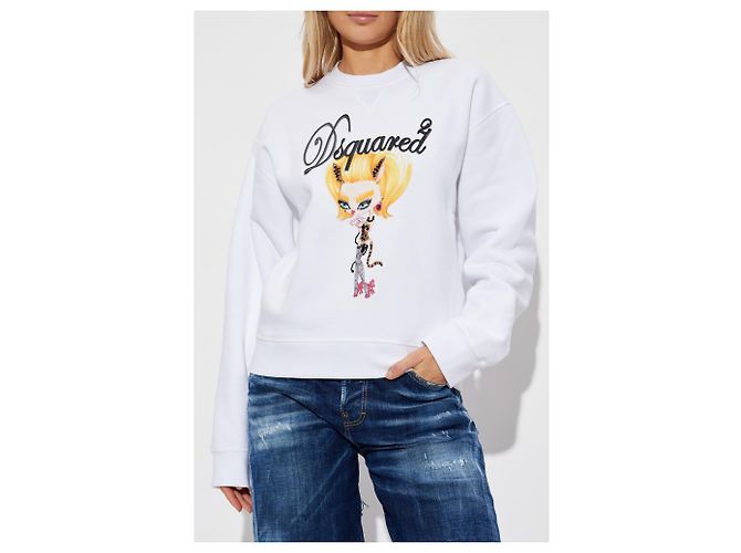 Dsquared2 Sweatshirt mit Print und Applikationen - Ansicht 3