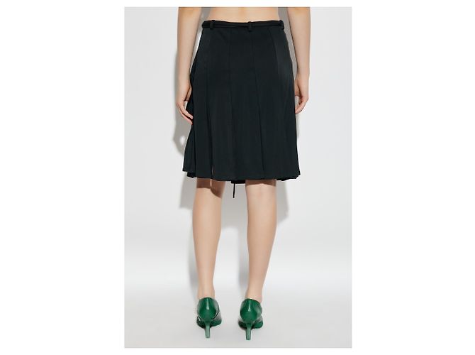 Falda midi acampanada Lacoste Runway verde con aberturas - vista 4