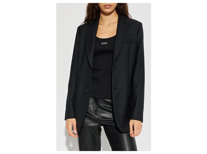 Moschino Blazer confeccionado con tejidos combinados - vista 3