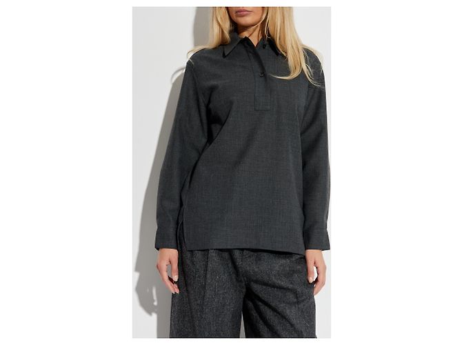 Studio Nicholson Pinole Top Grey Wool - view 3