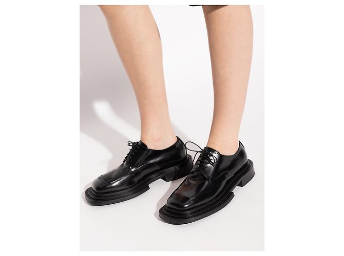 Scarpe derby Moschino in pelle vernice nera - vista 2