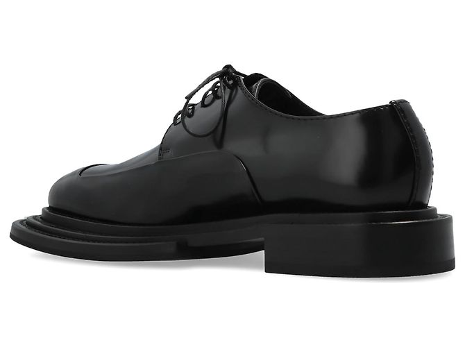 Scarpe derby Moschino in pelle vernice nera - vista 5