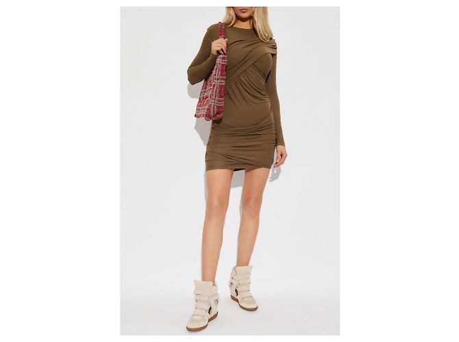 Vestido Isabel Marant Etoile Denise Marrón - vista 2