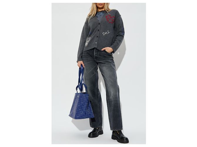 Moschino Logo Jeans Grau Baumwolle Gerade - Ansicht 2