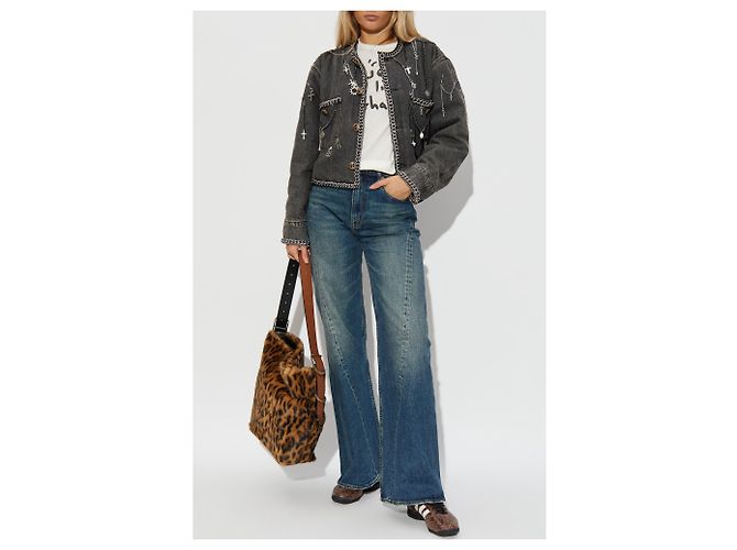 R13 Denim jacket with appliqués - view 2