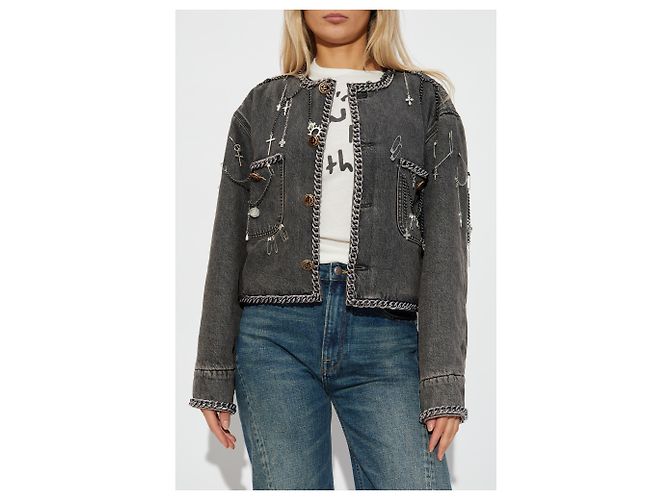 R13 Denim jacket with appliqués - view 3