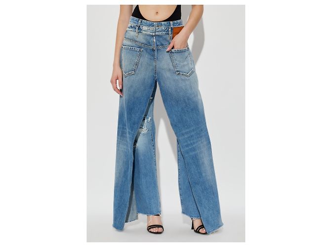 Vaqueros de pierna ancha con abertura Dsquared2 X BETTTER Azul Algodón - vista 3