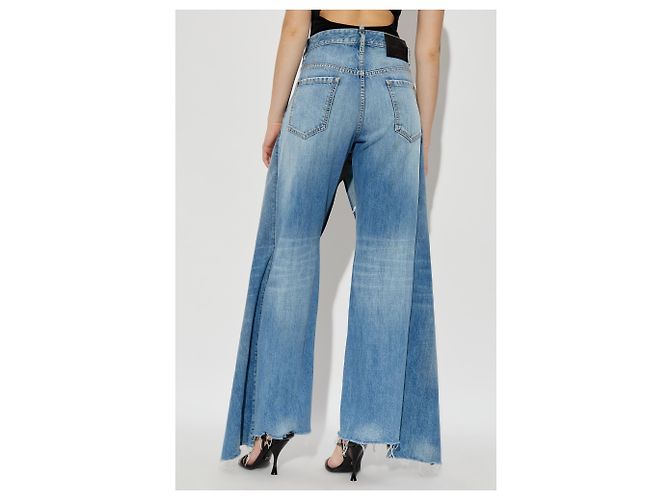 Vaqueros de pierna ancha con abertura Dsquared2 X BETTTER Azul Algodón - vista 4