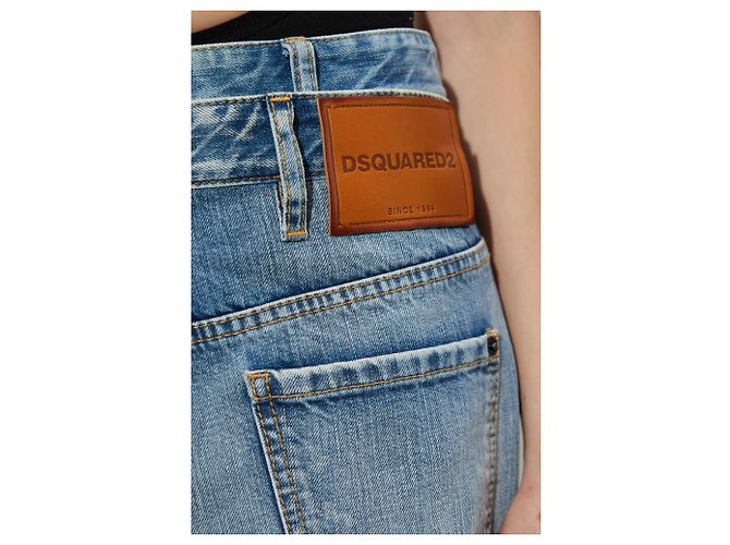 Vaqueros de pierna ancha con abertura Dsquared2 X BETTTER Azul Algodón - vista 5