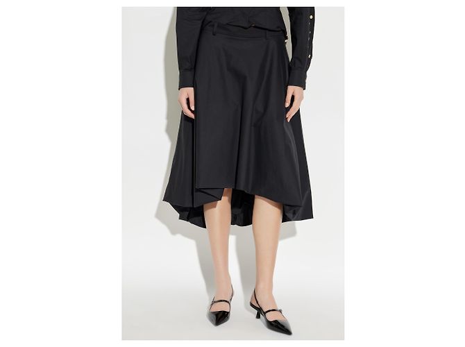 Saia assimétrica Moschino de algodão preta - vista 3