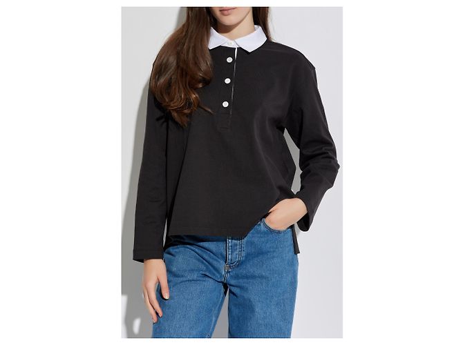 Kate Spade Poloshirt mit Logo Schwarz Baumwolle - Ansicht 3