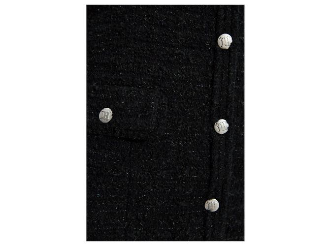 Autre Marque Abito mini in tweed nero MISBHV - vista 5