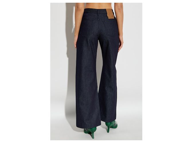 Vaqueros wide-leg Lacoste azul marino de algodón - vista 4