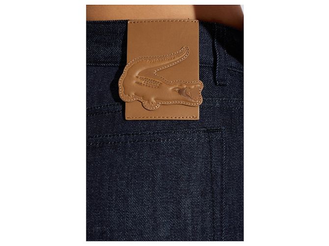 Vaqueros wide-leg Lacoste azul marino de algodón - vista 5