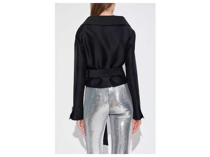 Blazer nero in lana Dsquared2 - vista 4