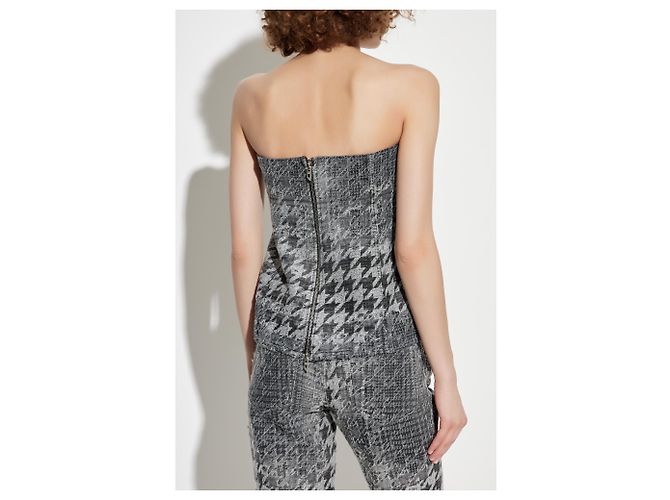 Top Diesel DE-ORSET-FSH1 de algodón con estampado pata de gallo gris - vista 4
