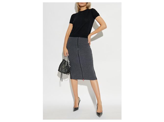 Falda Diesel M-LOUSI gris de lana - vista 2