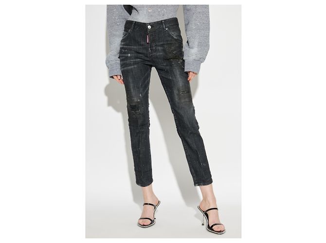 Jeans Cool Girl Dsquared2 Pretos de Algodão - vista 3
