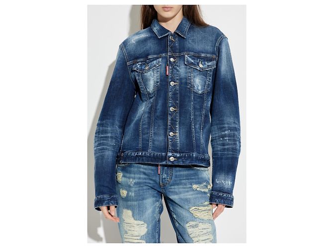 Dsquared2 Jeansjacke in Blau - Ansicht 3