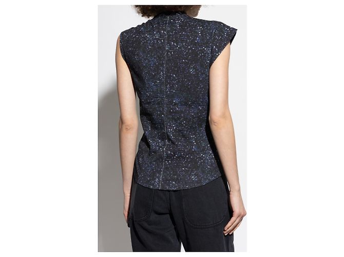 Top Nayda Isabel Marant Bleu Marine en Coton - vue 4